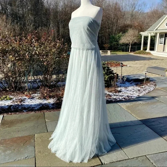 NWT BHLDN Jenny Yoo Ryder Convertible Maxi Dress Wedding Strapless Flowy Green - Picture 5 of 15